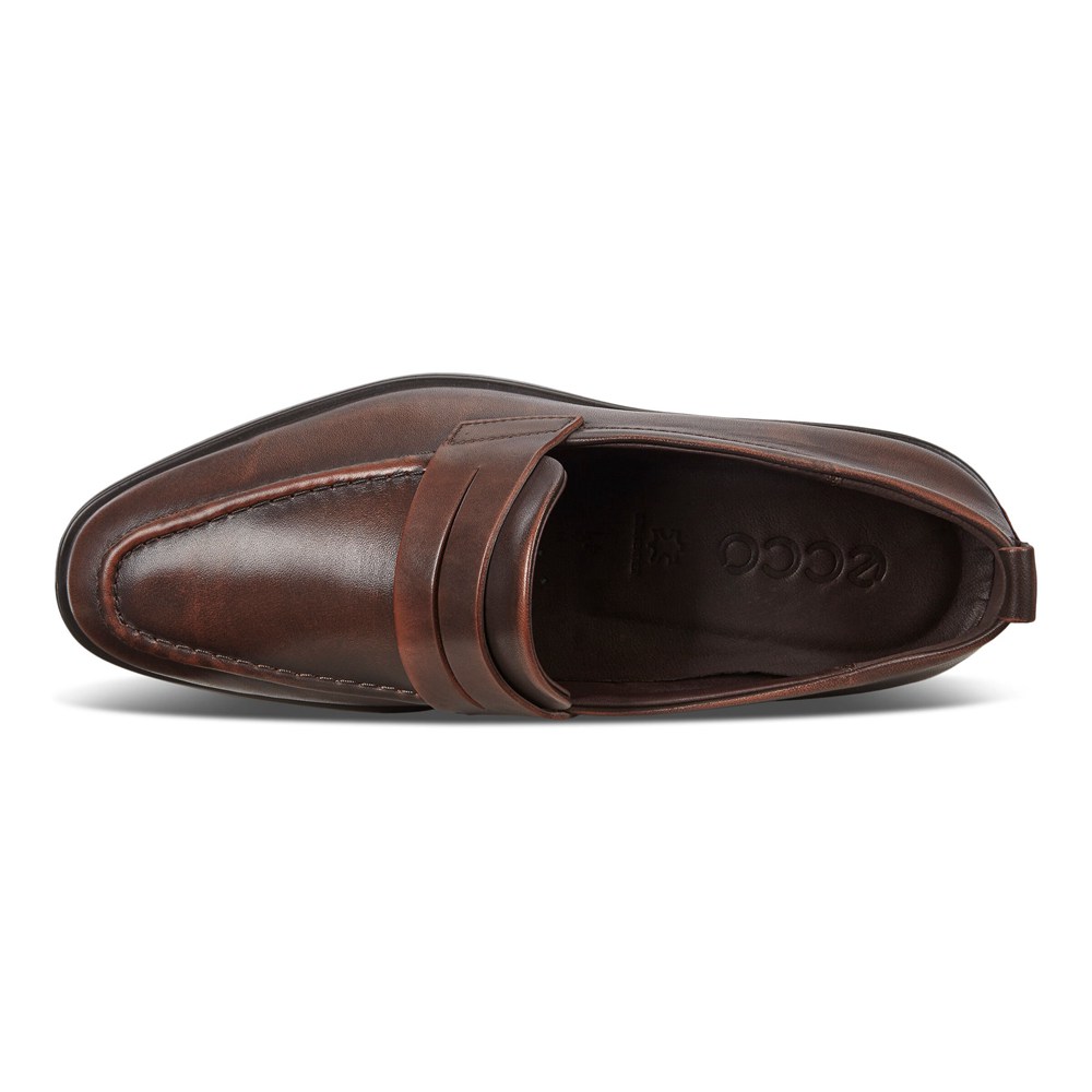 ECCO Mens Loafers Brown - Melbourne Penny - DXW-604398